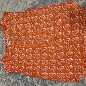 Orange Peacock blouse